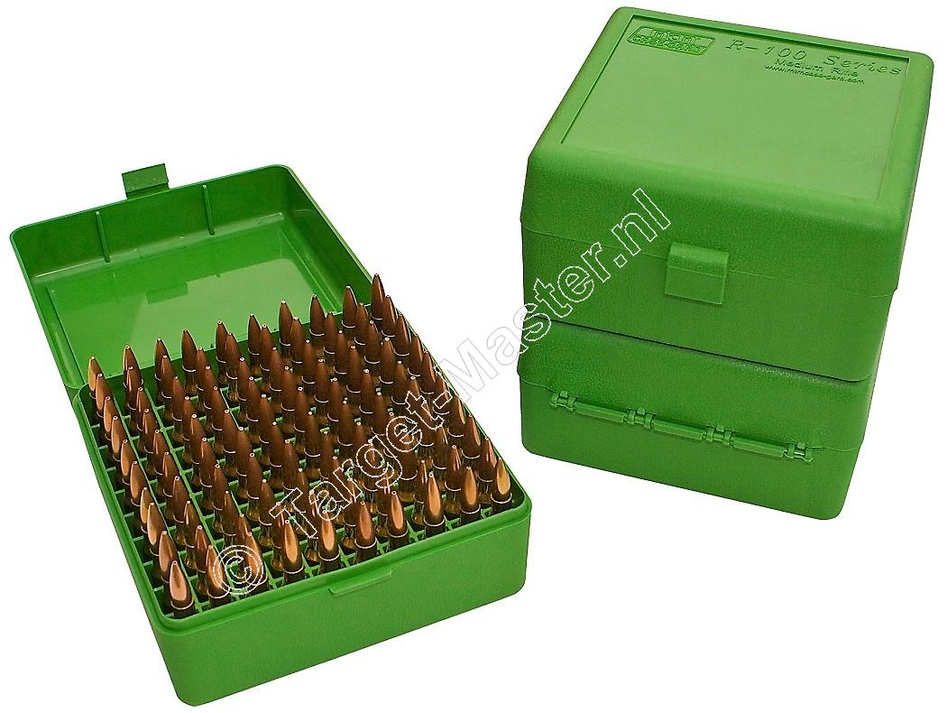 MTM RM100 Ammo Box GREEN content 100